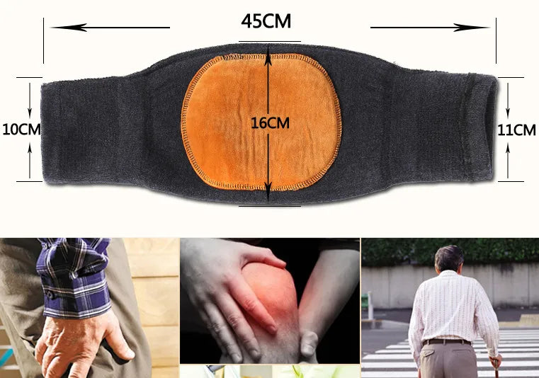 2 Pcs Warm Wool Knee Pads Super Elastic Knees Sleeves Support Protector