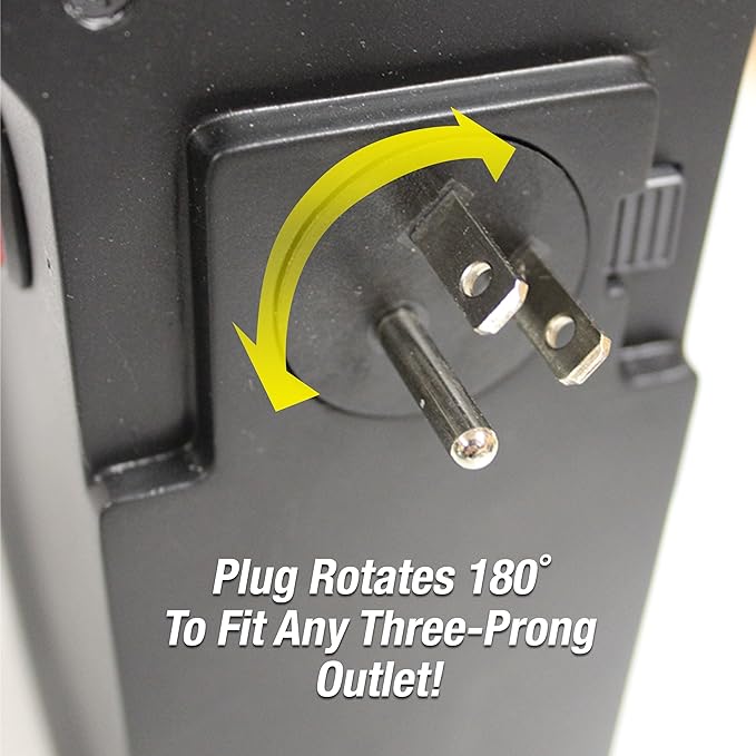 Ontel Handy Heater Plug-In Personal Heater for Quick and Easy Heat, Features Compact Design, Digital Display, and On/Off Timer - Great for Travel